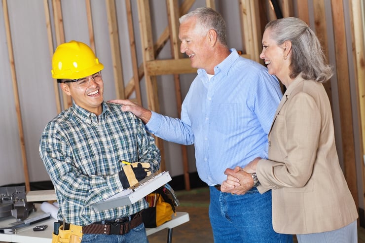 Contractor With Happy Clients Getting Reviews Online-1